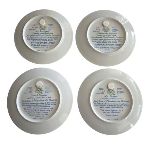Set of 4 Plates, De Limoges Napoleon De Boulme Porcelain Collector Plates France - Picture 2 of 9